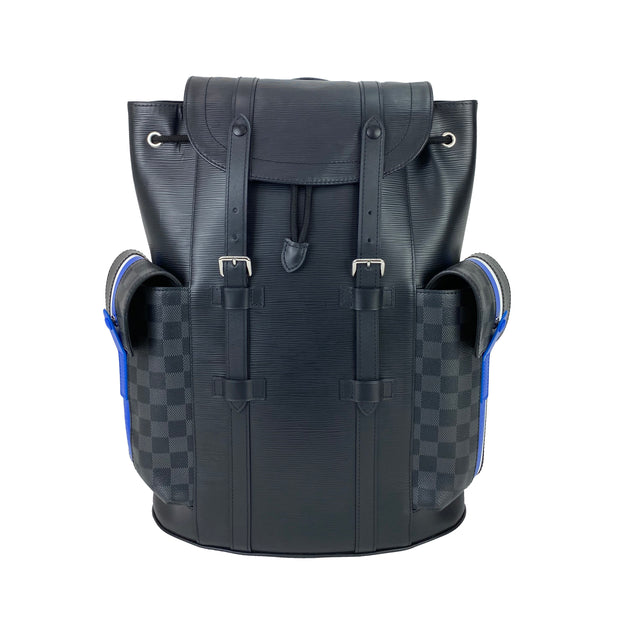black louis vuitton christopher backpack LOUIS VUITTON Christopher PM Black Epi