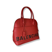 Balenciaga Ville Top Handle Bag in Red Leather