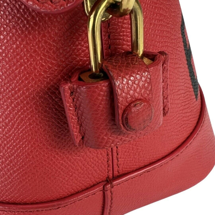 Balenciaga Ville Top Handle Bag in Red Leather