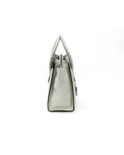 Celine Micro Luggage Tote Bag with Light Gray Grained Calfskin
