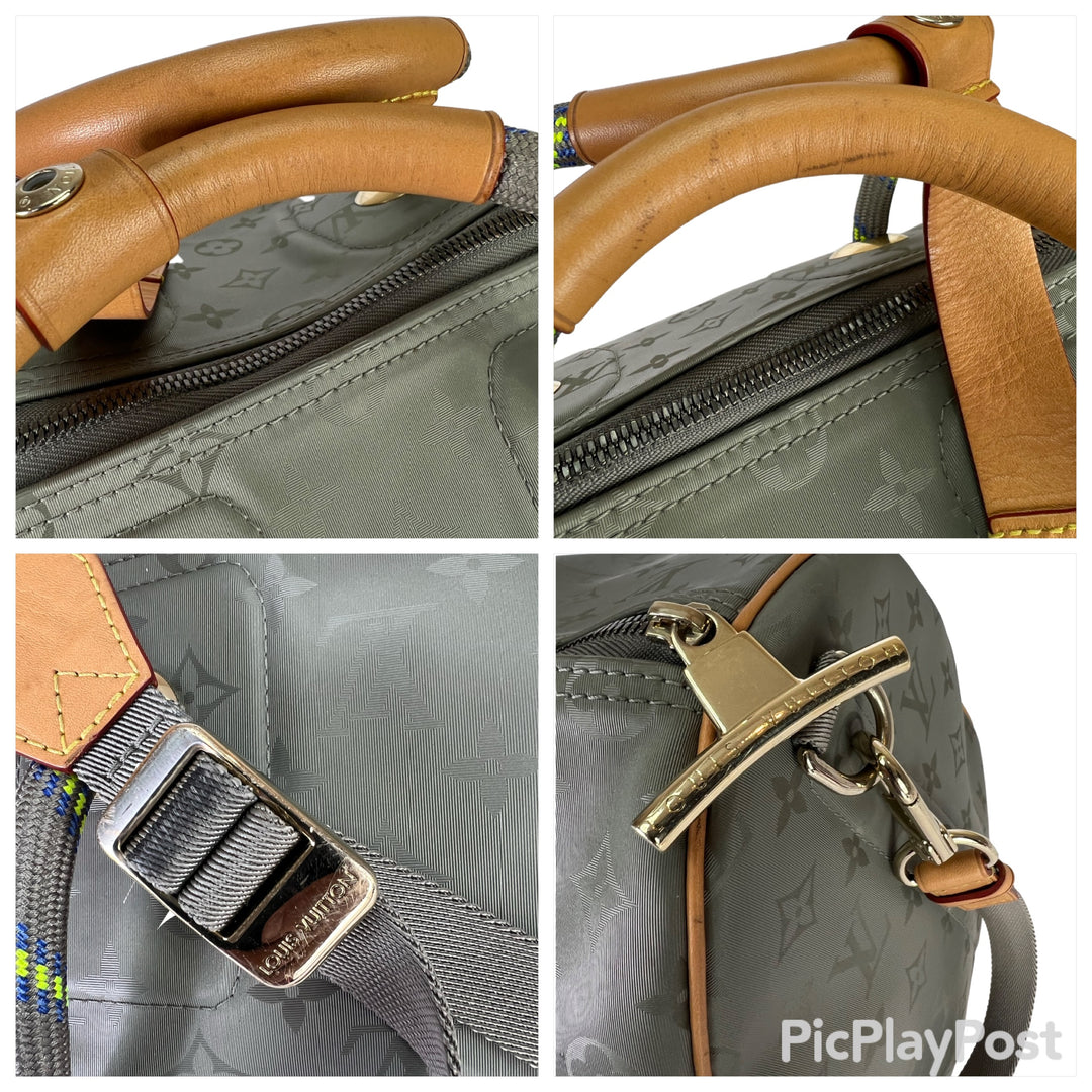 Louis vuitton keepall bandouliere monogram titanium 50 grey outlet