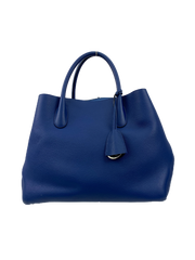 Christian Dior Large Open Bar Bag in Blue Leather