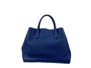 Christian Dior Large Open Bar Bag in Blue Leather