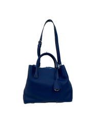 Christian Dior Large Open Bar Bag in Blue Leather