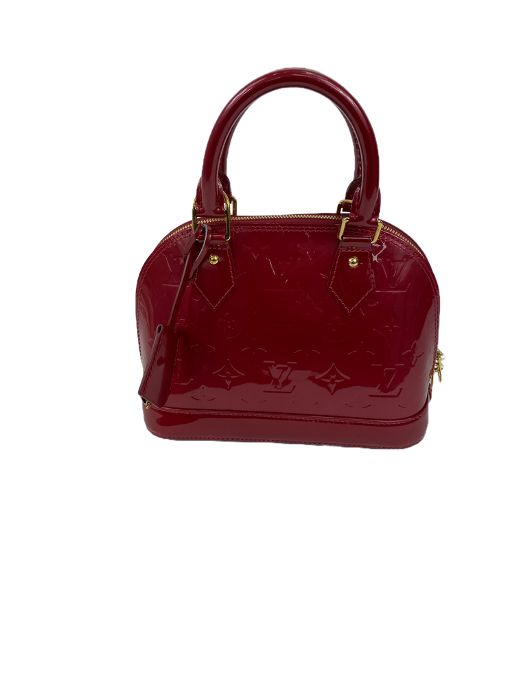 Louis Vuitton Alma BB in Red Vernis Monogram