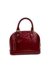 Louis Vuitton Alma BB in Red Vernis Monogram