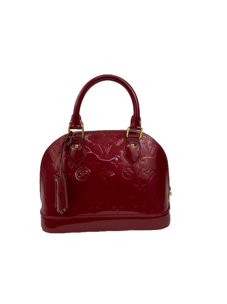 Louis Vuitton Alma BB in Red Vernis Monogram