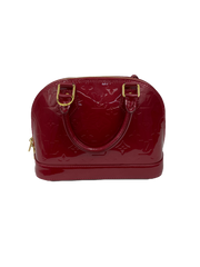 Louis Vuitton Alma BB in Red Vernis Monogram