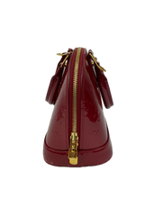 Louis Vuitton Alma BB in Red Vernis Monogram