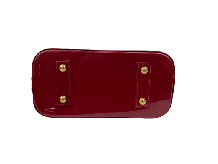 Louis Vuitton Alma BB in Red Vernis Monogram