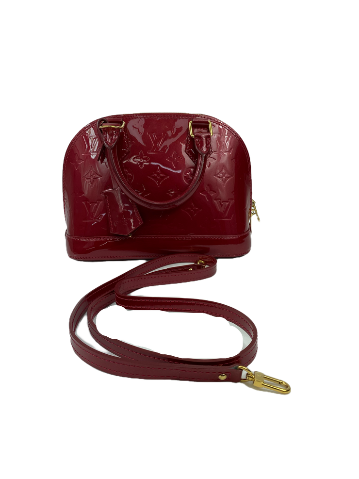 Louis Vuitton Alma BB in Red Vernis Monogram