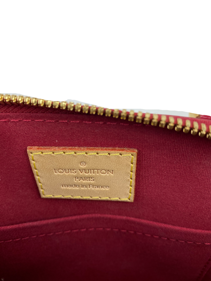 Louis Vuitton Alma BB in Red Vernis Monogram