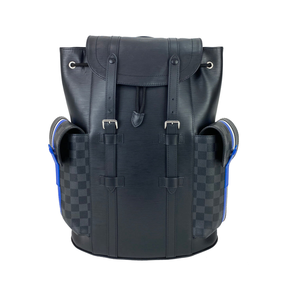 christopher pm louis vuitton backpack LOUIS VUITTON Christopher PM Black Epi