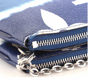 Louis Vuitton Escale Double Zip Pochette in Blue Monogram Giant