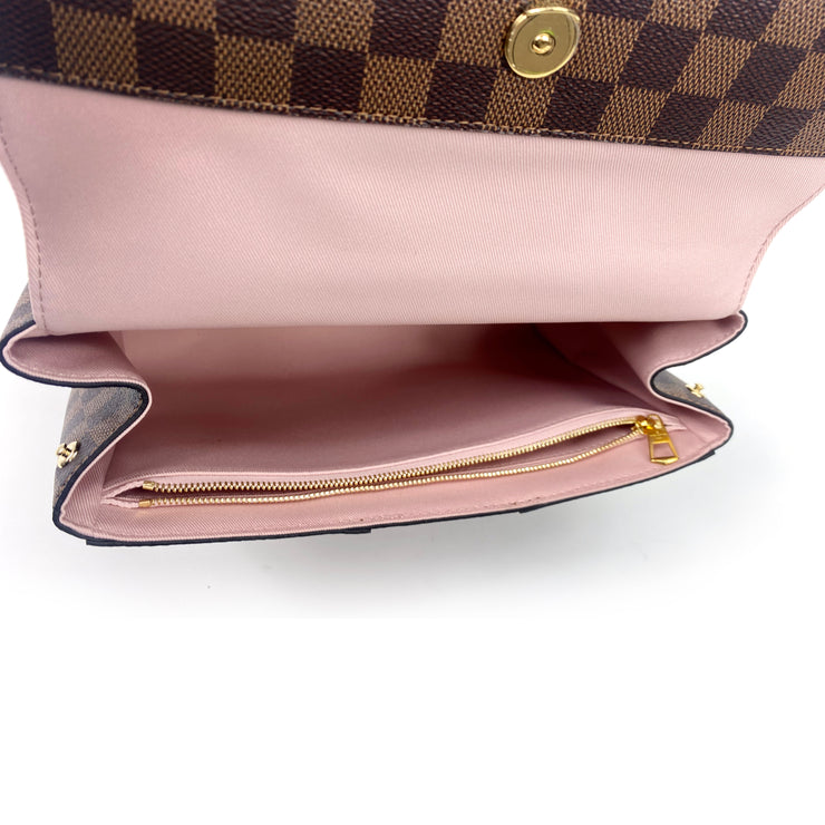 Louis Vuitton Bond Street MM in Damier Ebene with Pink Leather