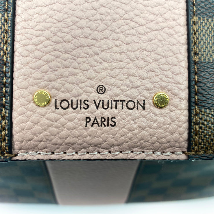 Louis Vuitton Bond Street MM in Damier Ebene with Pink Leather