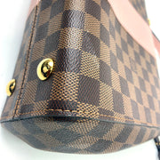 Louis Vuitton Bond Street MM in Damier Ebene with Pink Leather