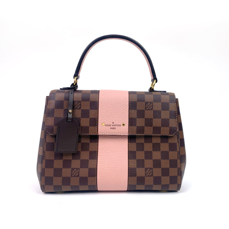 Louis Vuitton Bond Street MM in Damier Ebene with Pink Leather