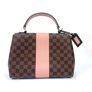 Louis Vuitton Bond Street MM in Damier Ebene with Pink Leather